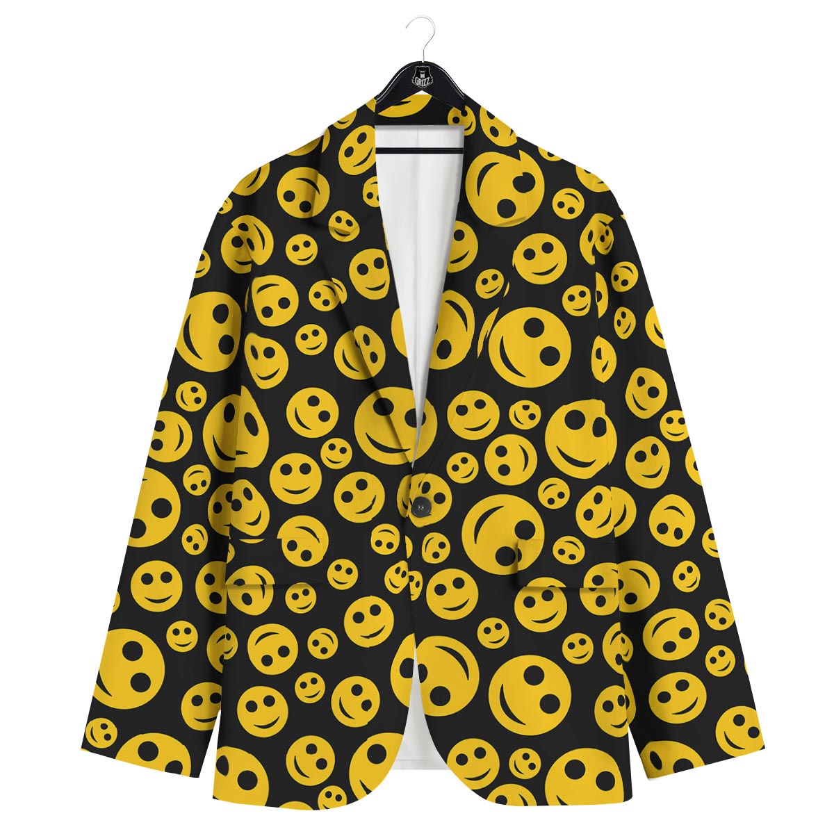 Emoji Smiley Faces Print Pattern Men's Sport Coat-grizzshop