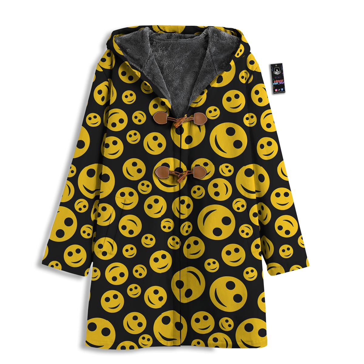 Emoji Smiley Faces Print Pattern Men's Windbreaker Jacket-grizzshop
