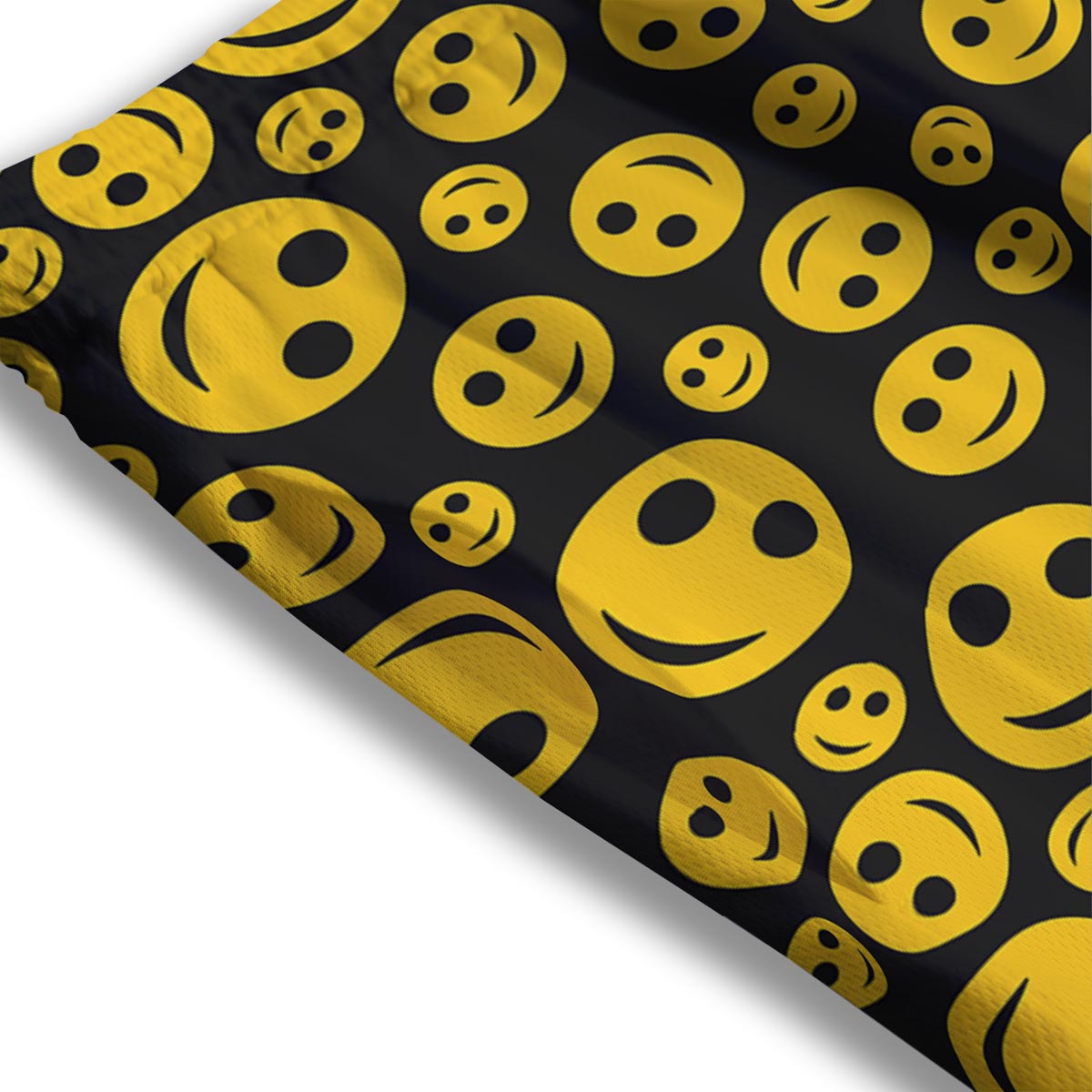 Emoji Smiley Faces Print Pattern Mesh Shorts
