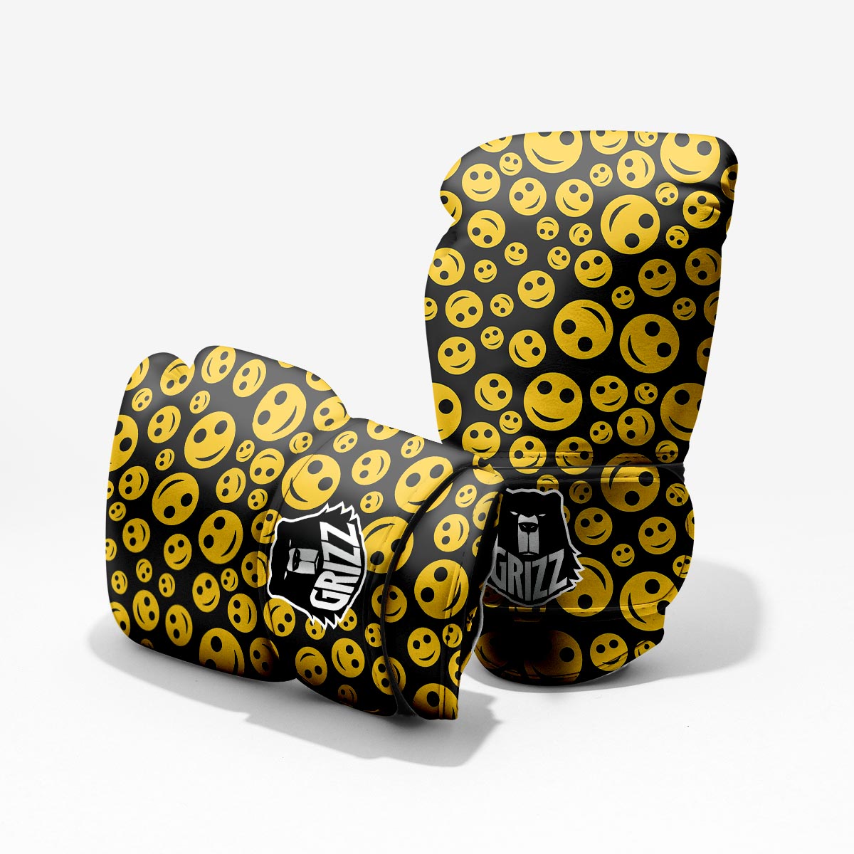 Emoji Smiley Faces Print Pattern Pro Boxing Glove