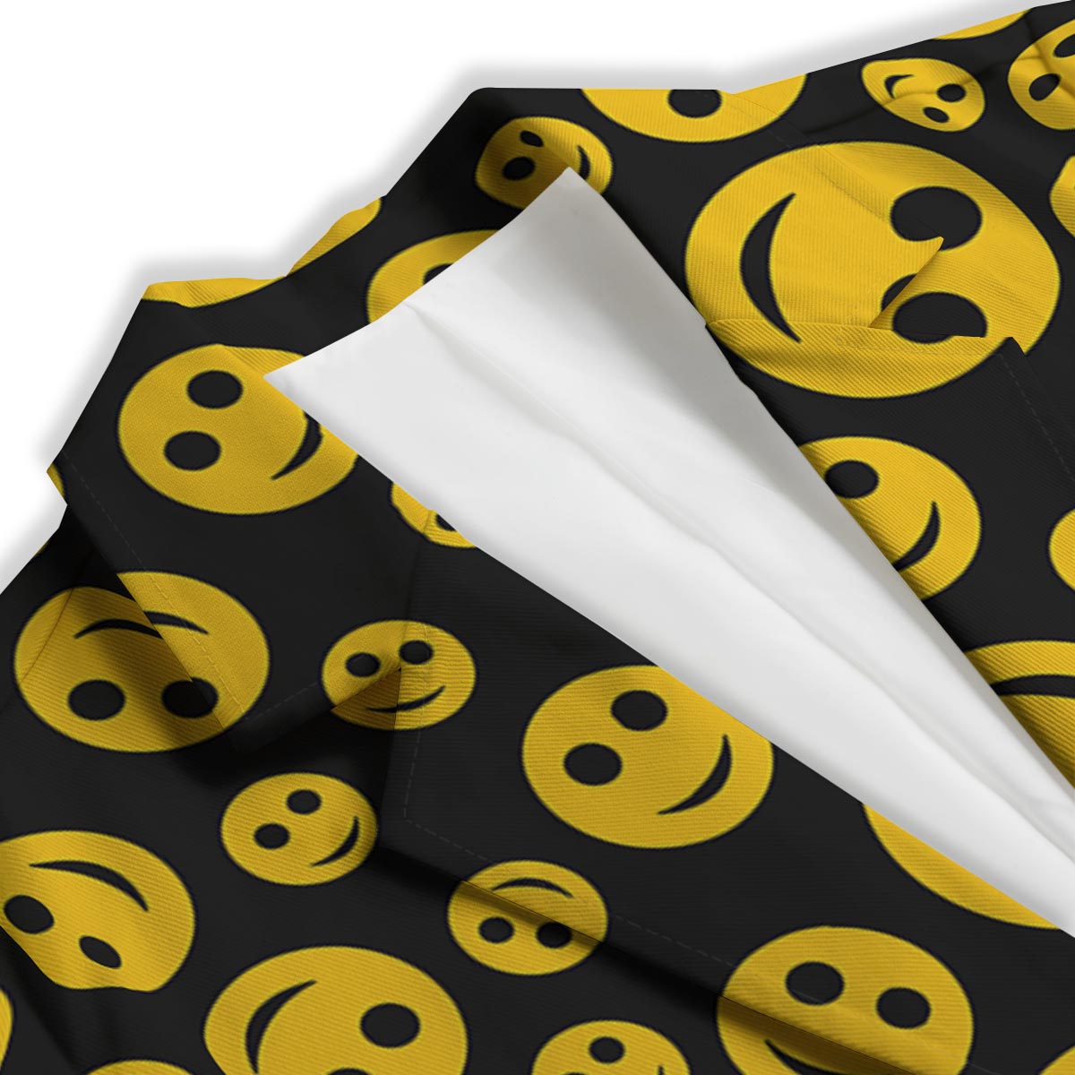 Emoji Smiley Faces Print Pattern Women's Blazer-grizzshop