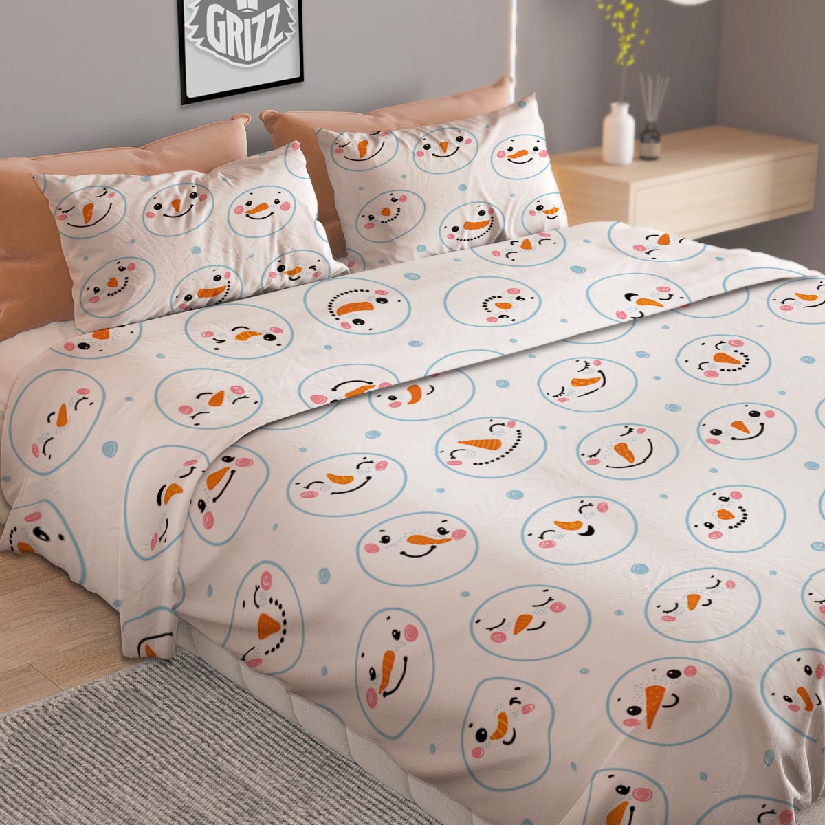 Eagle Brown And White Print Pattern Duvet Cover Bedding Set