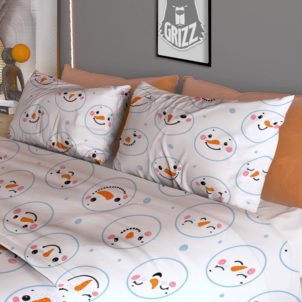 Eagle Brown And White Print Pattern Duvet Cover Bedding Set