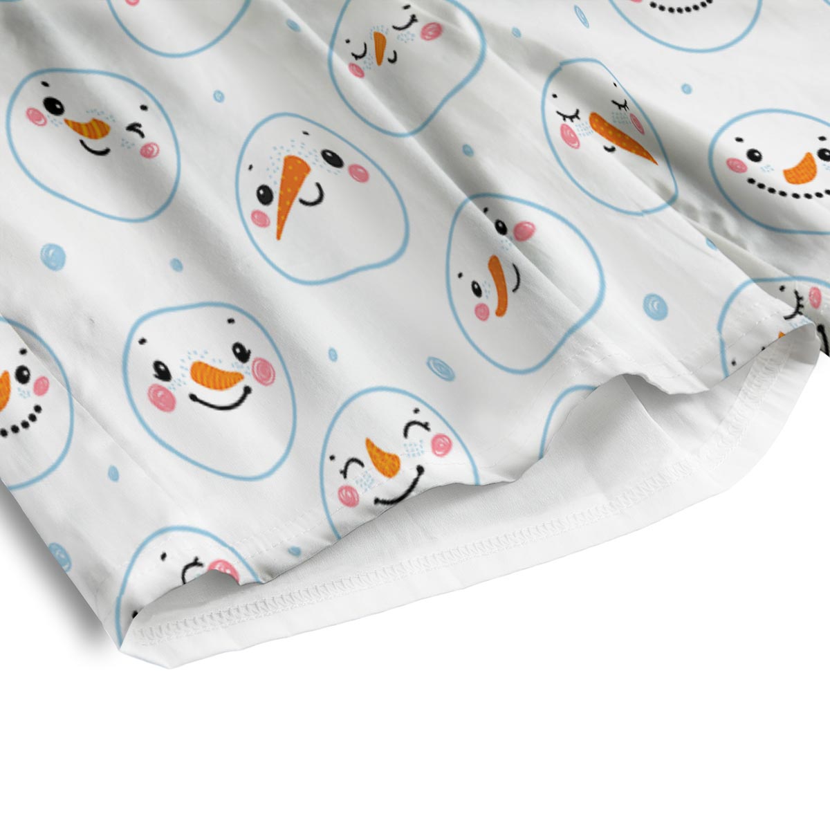 Emoji Snowman Print Pattern Men's Athletic Shorts