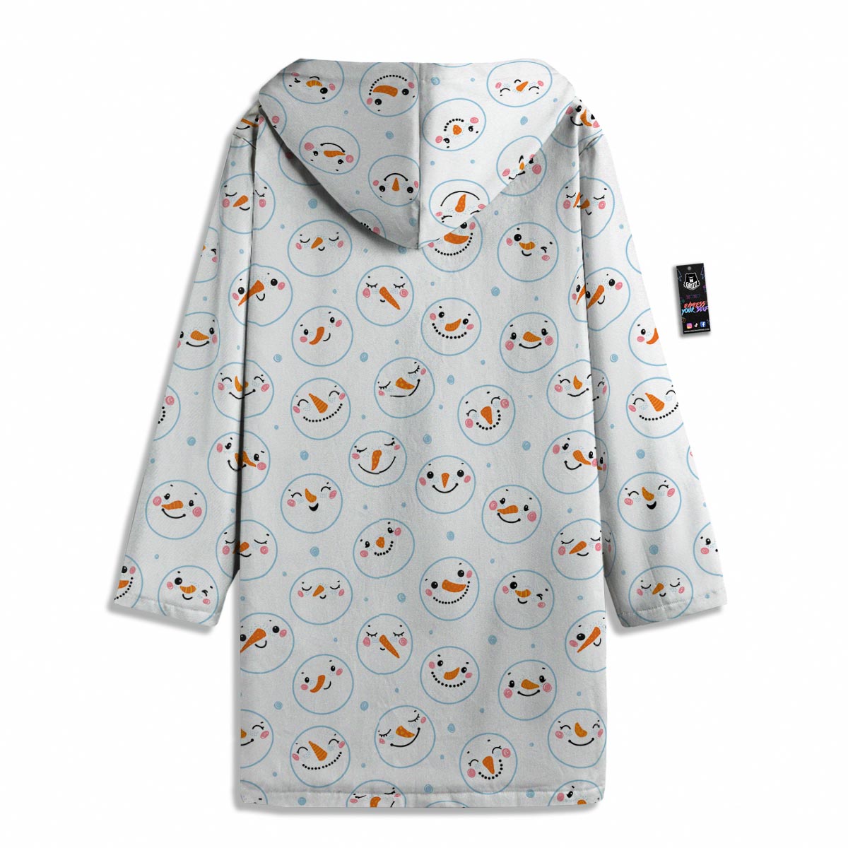 Emoji Snowman Print Pattern Men's Windbreaker Jacket-grizzshop
