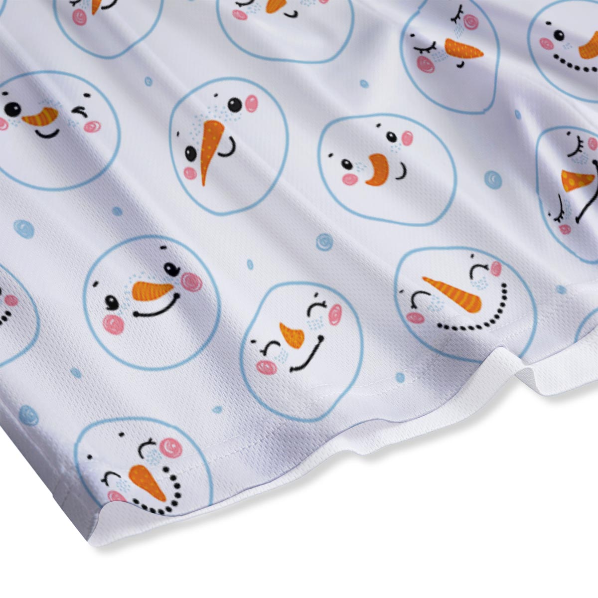 Emoji Snowman Print Pattern Mesh Shorts