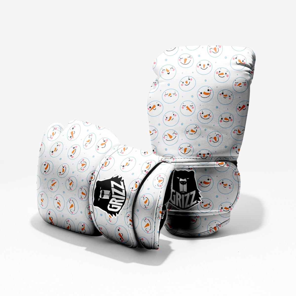 Emoji Snowman Print Pattern Pro Boxing Glove