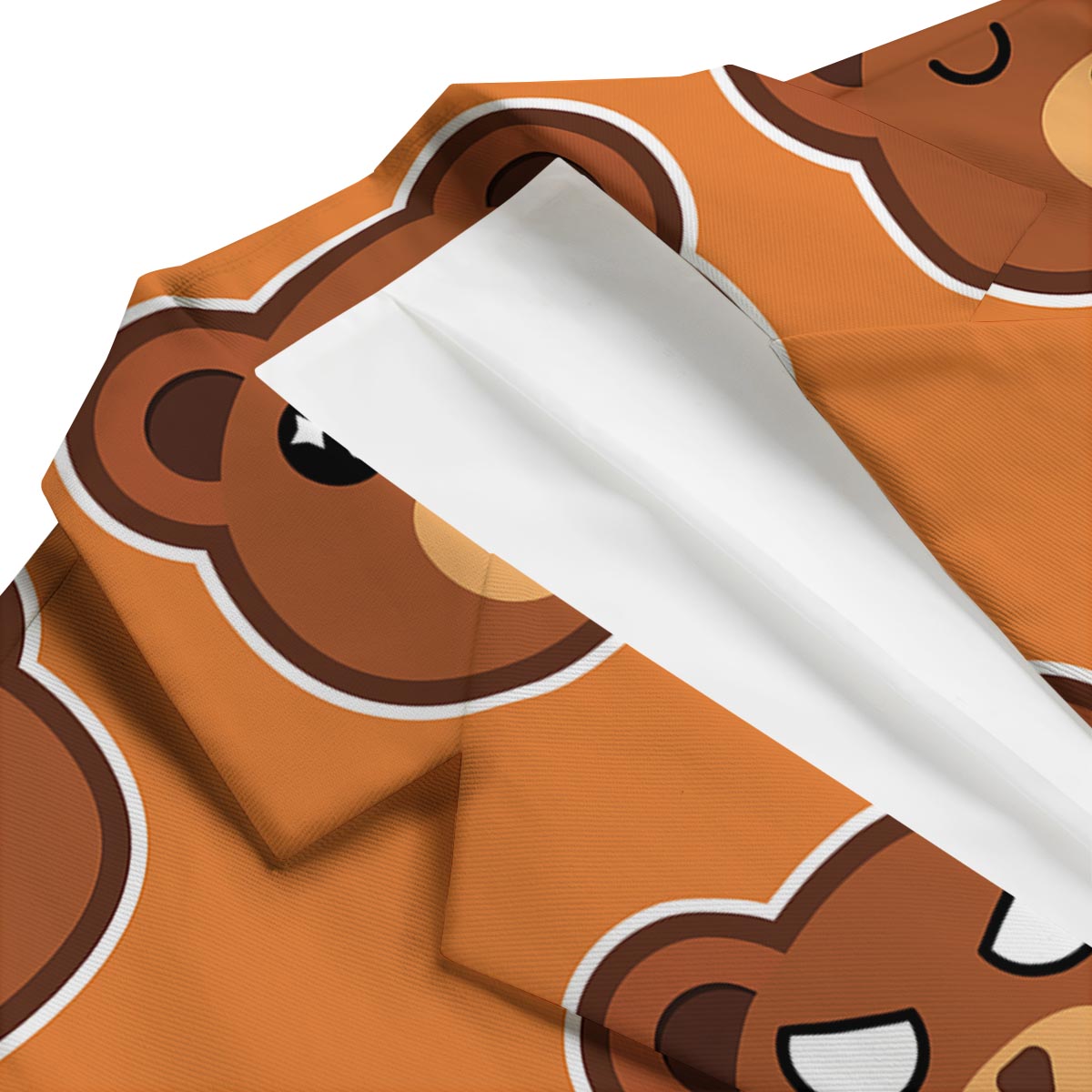 Emoji Teddy Bear Print Men's Blazer-grizzshop