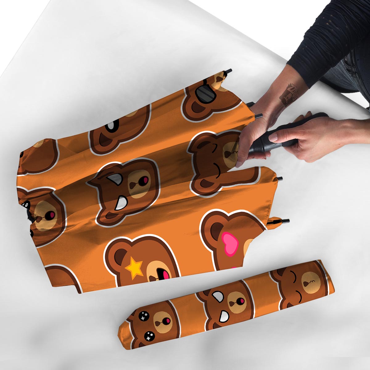 Emoji Teddy Bear Print Umbrella-grizzshop