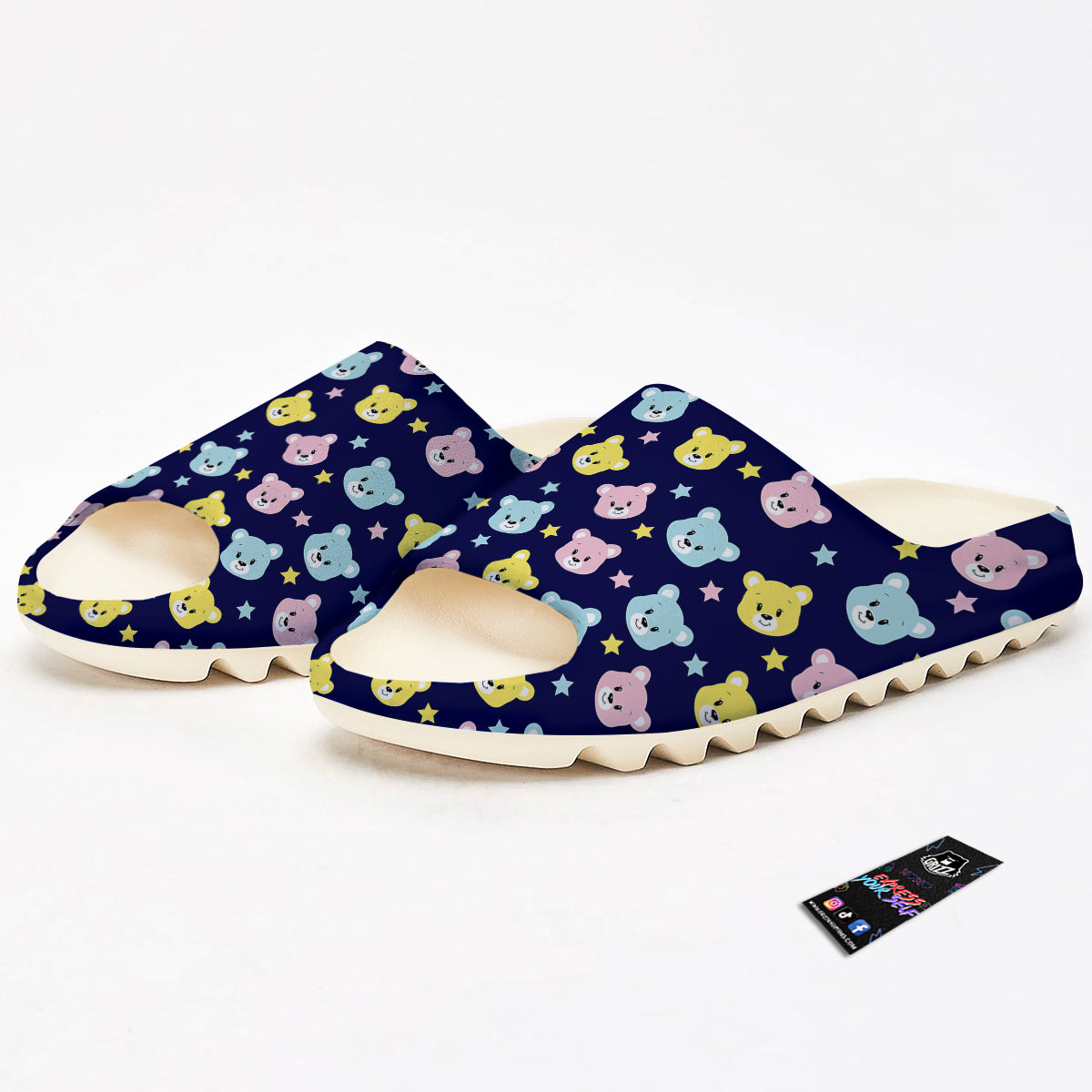 Emoji Bear Print Pattern Sandals-grizzshop