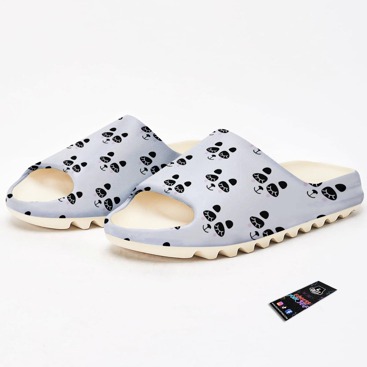Emoji Bear Sleeping Print Pattern Sandals-grizzshop