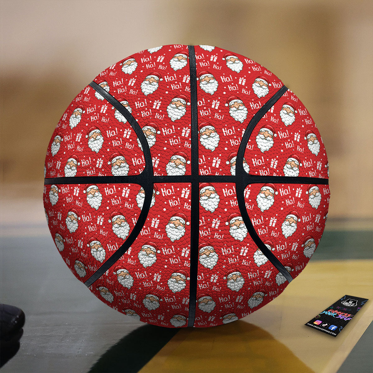 Emoji Christmas Print Pattern Basketball