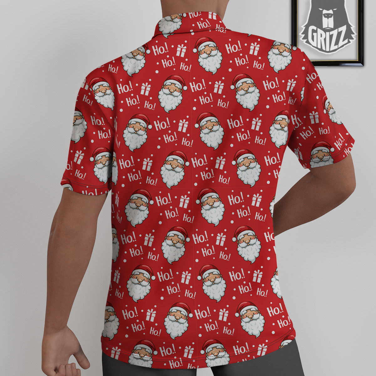 Emoji Christmas Print Pattern Untucked Shirts-grizzshop