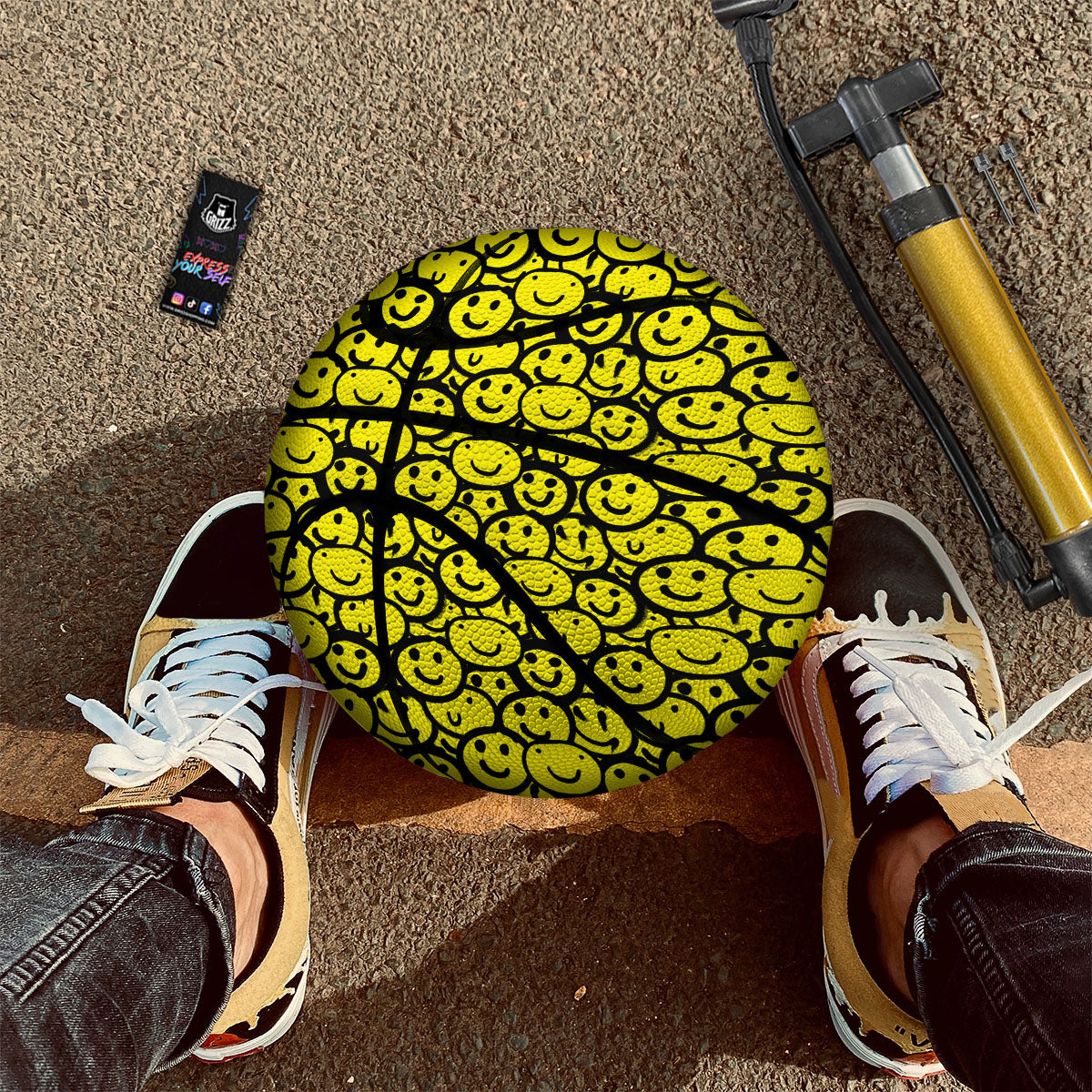 Fat Tuesday Argyle Mardi Gras Print Basketball