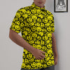 Emoji Graffiti Happy Print Pattern Untucked Shirts-grizzshop