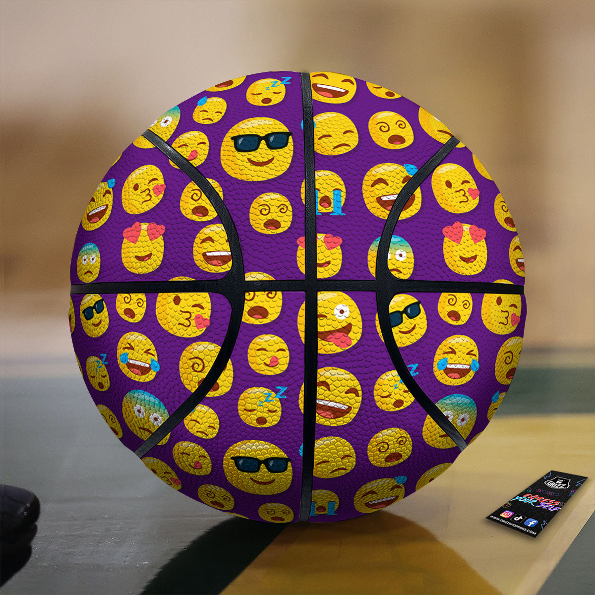 Duck Blue Yellow Print Pattern Basketball