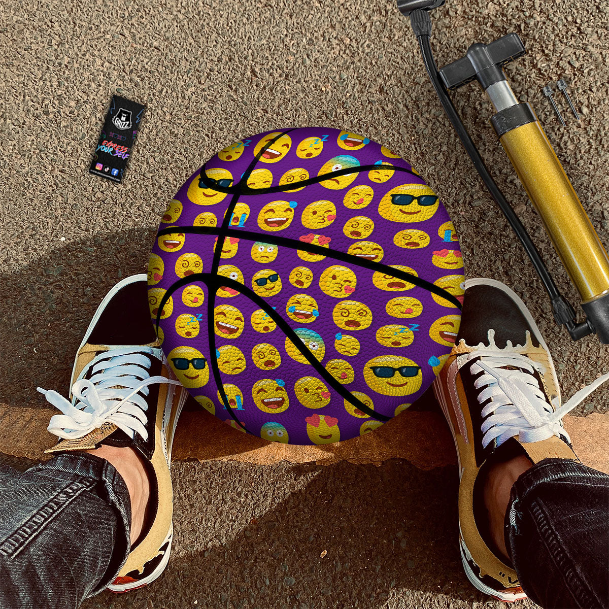 Duck Blue Yellow Print Pattern Basketball
