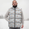 Emoji Snowman Print Pattern Down Vest