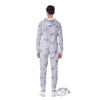 Emoji Snowman Print Pattern Men's Jumpsuit-grizzshop