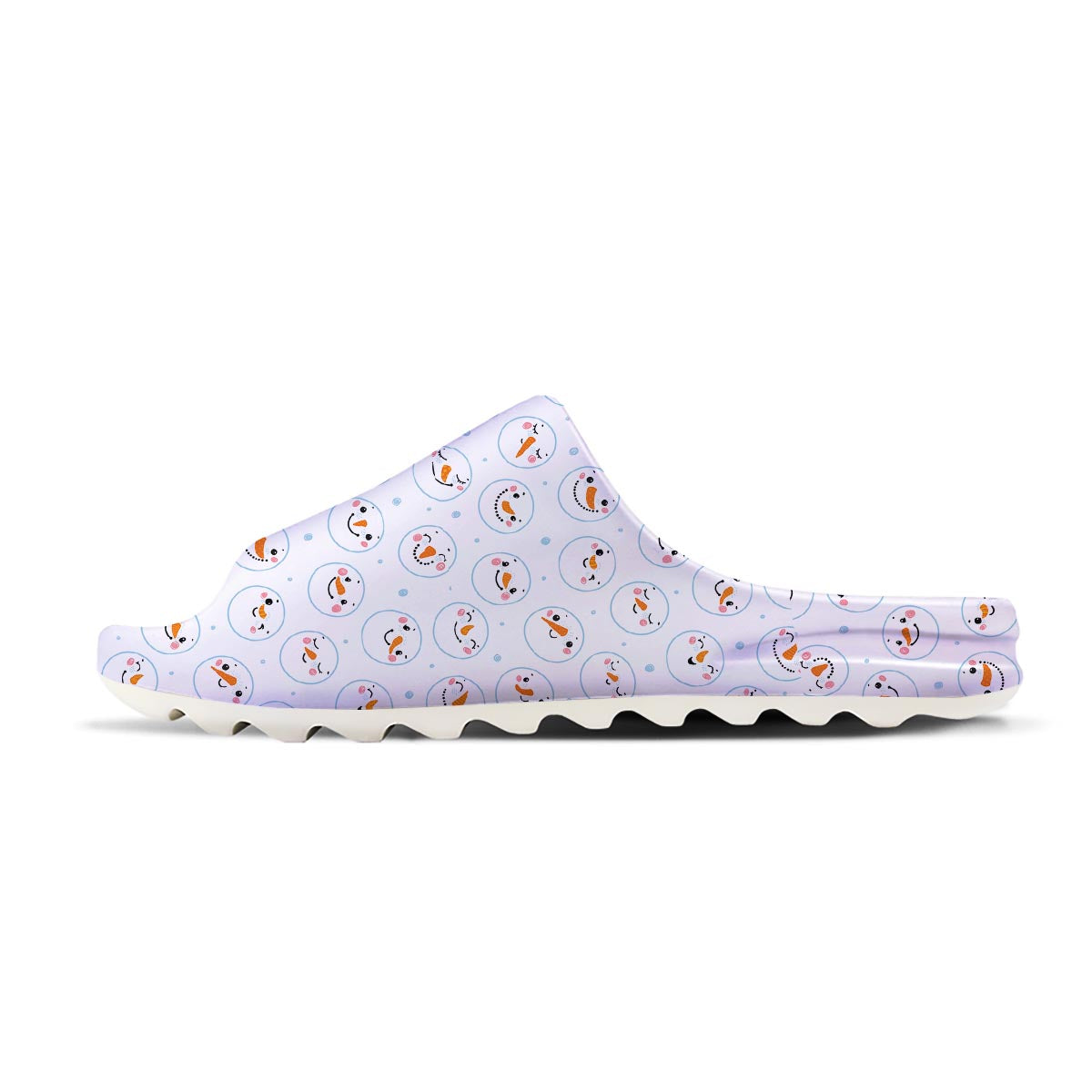 Emoji Snowman Print Pattern Sandals-grizzshop
