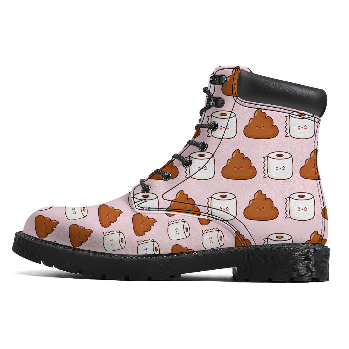 Emoticons Poop Print Pattern Boots-grizzshop
