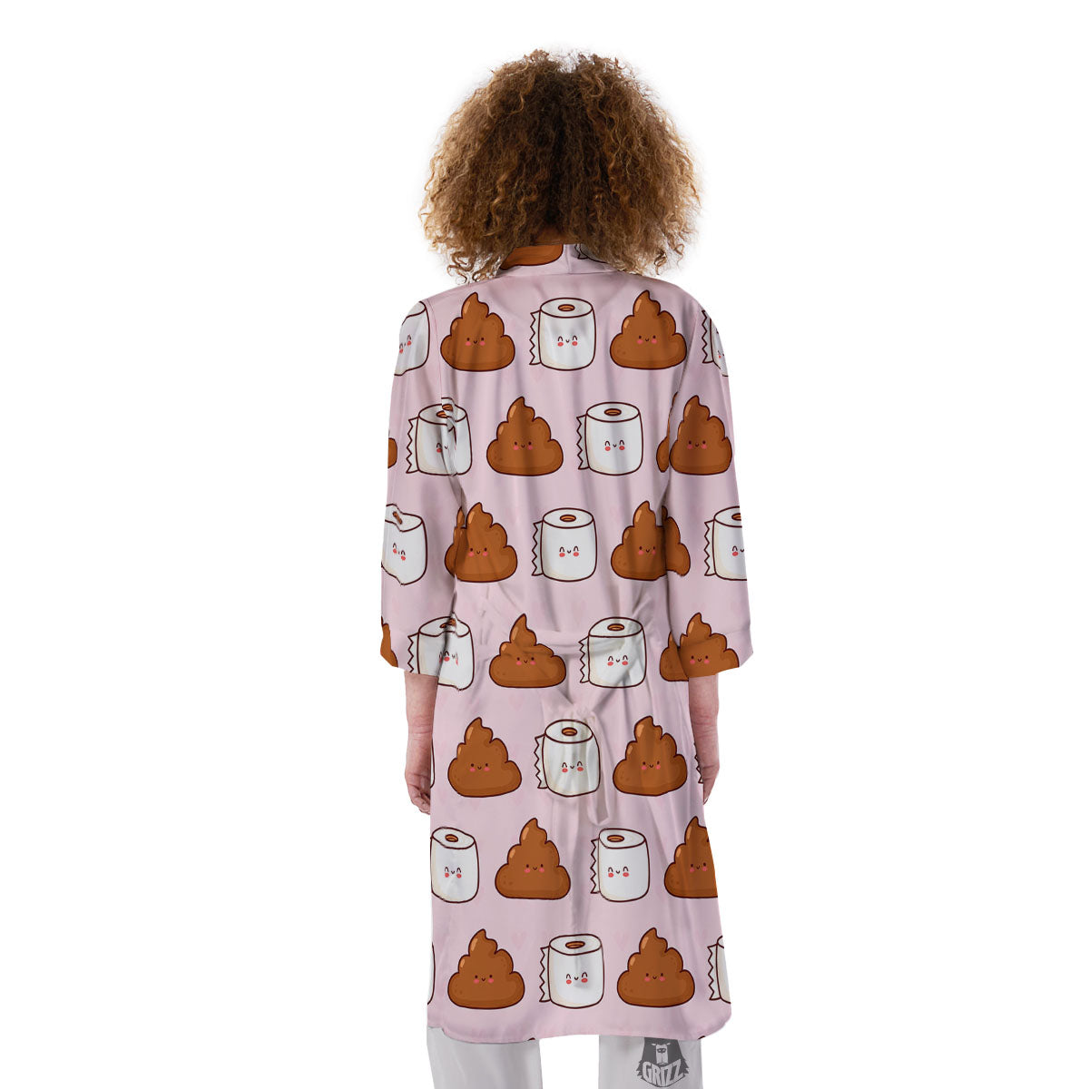 Emoticons Poop Print Pattern Kimono-grizzshop