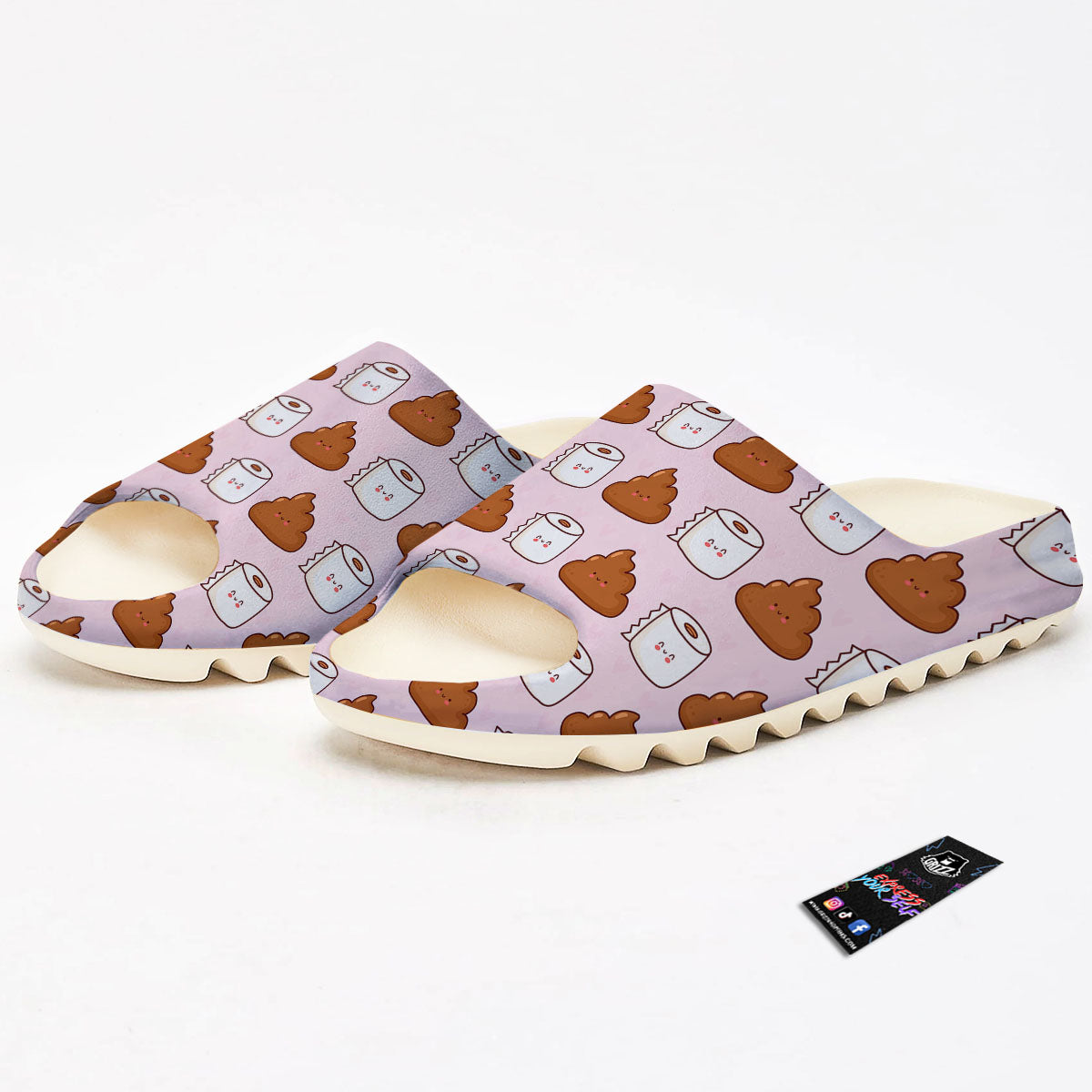 Emoticons Poop Print Pattern Sandals-grizzshop