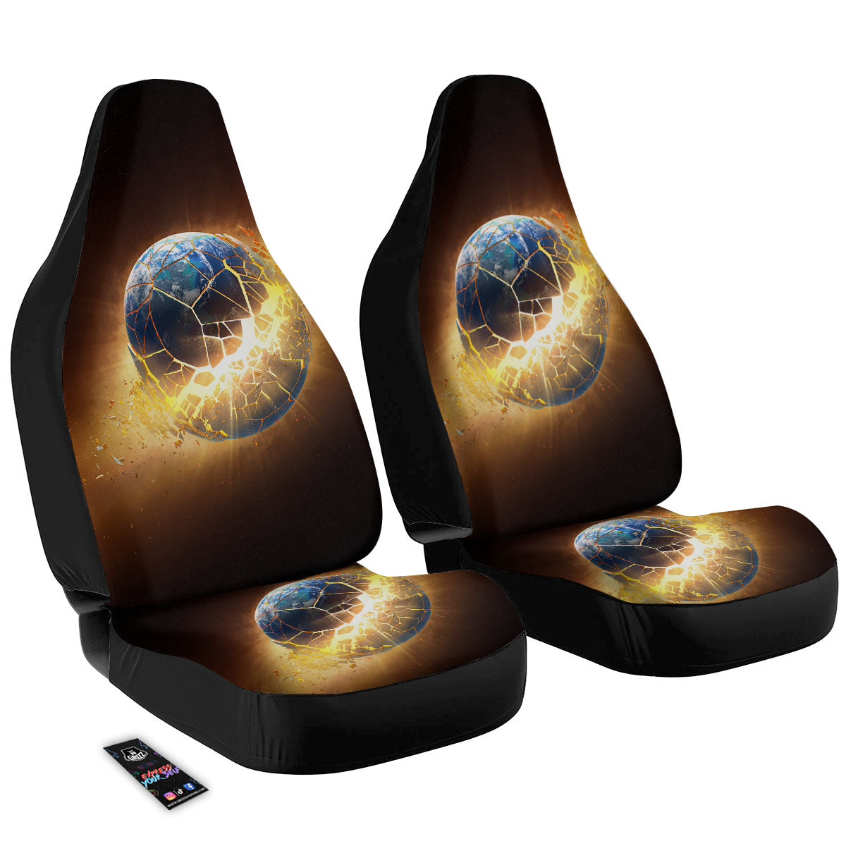 End Of The Earth Print Car Seat Covers-grizzshop