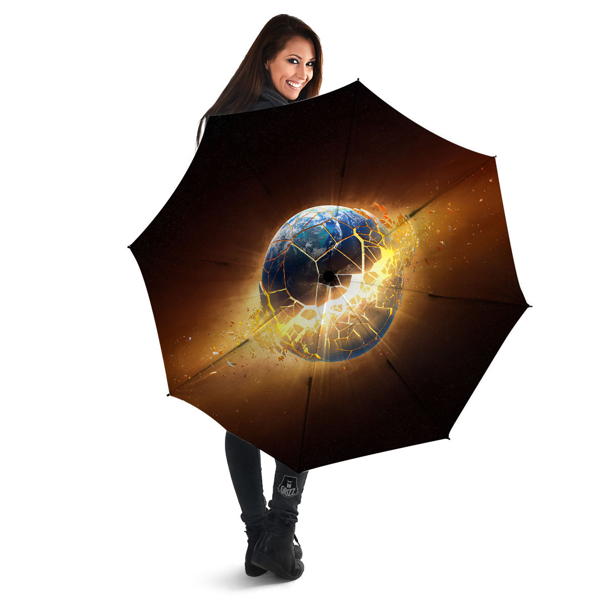 End Of The Earth Print Umbrella-grizzshop