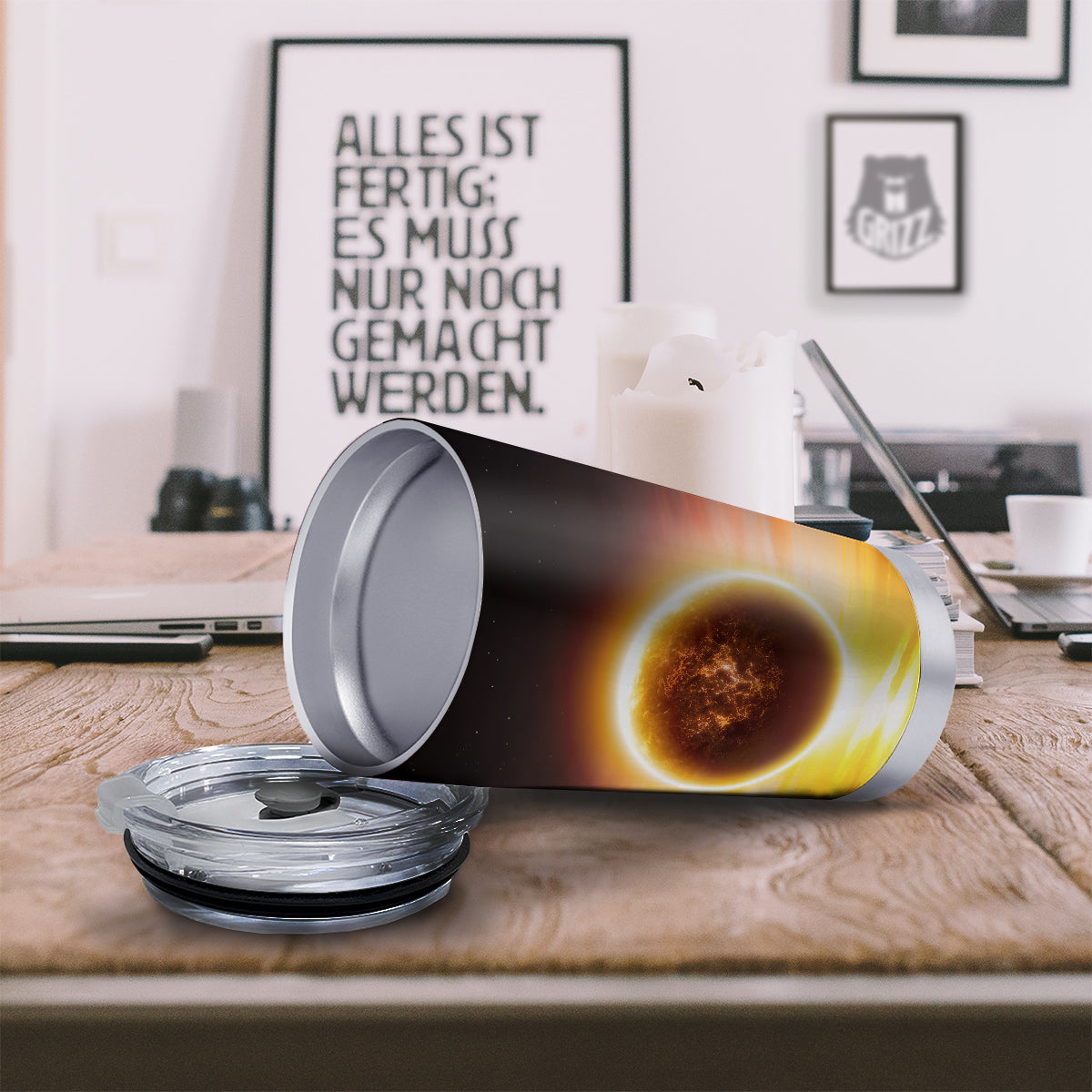 End Of The Planet Apocalyptic Print Tumbler-grizzshop