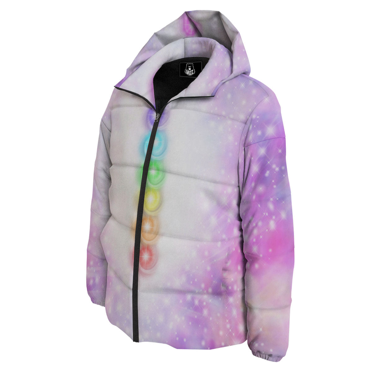 Energy Seven Chakras Print Down Jacket-grizzshop