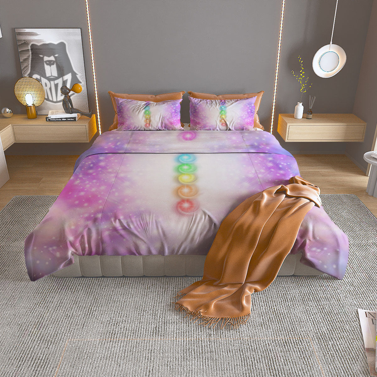 Eclipse Total Lunar Print Duvet Cover Bedding Set