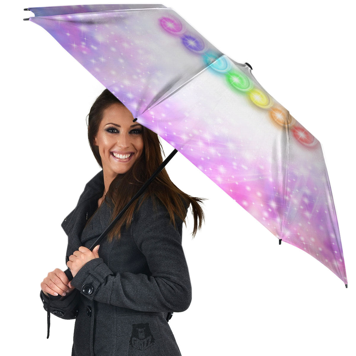 Energy Seven Chakras Print Umbrella-grizzshop