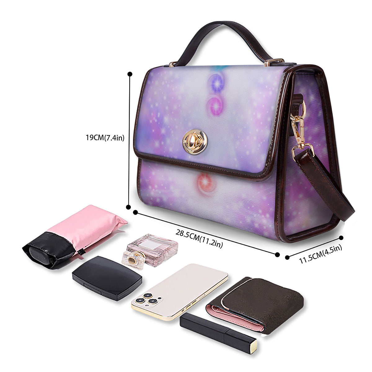 Energy Seven Chakras Print Women's Satchel Bag