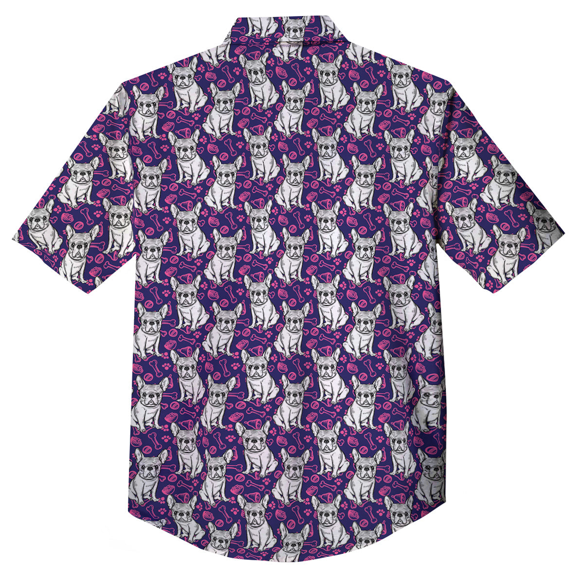 English Bulldog Cute Print Pattern Button Up Shirt-grizzshop