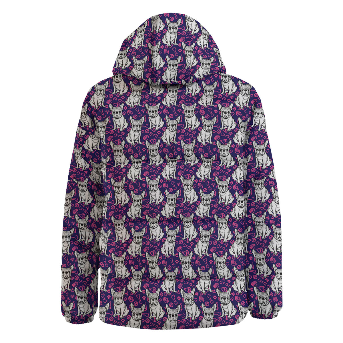 English Bulldog Cute Print Pattern Down Jacket-grizzshop