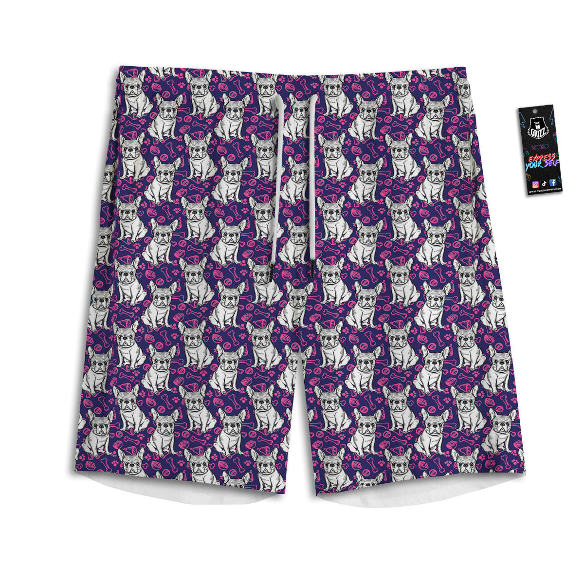Fat Tuesday Mardi Gras Pattern Men's Athletic Shorts