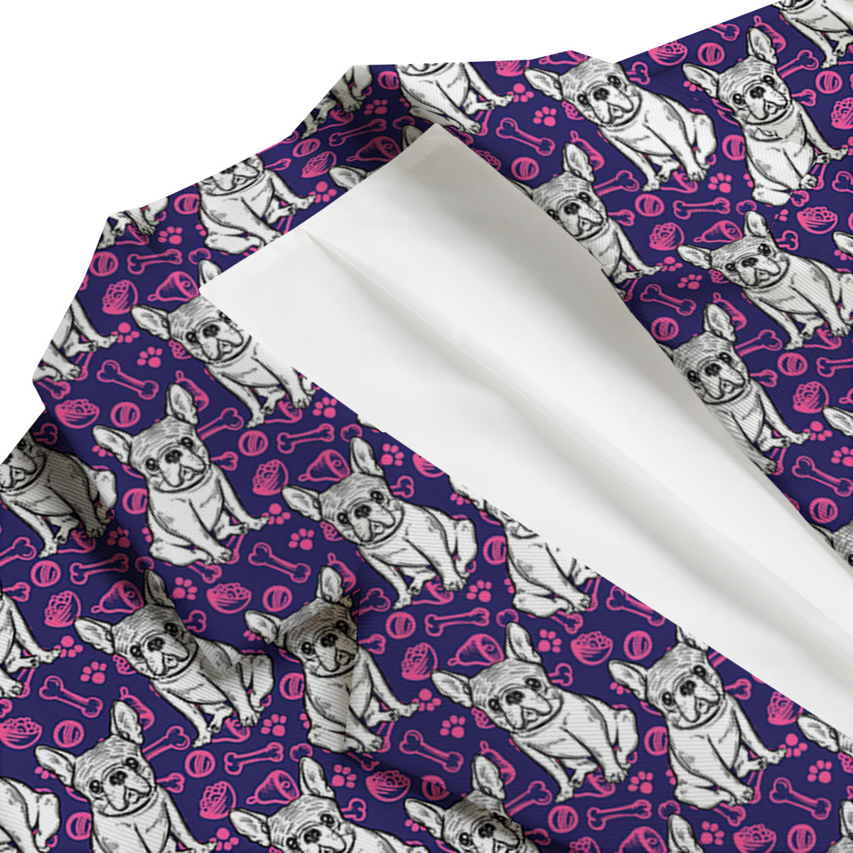 English Bulldog Cute Print Pattern Men's Blazer-grizzshop