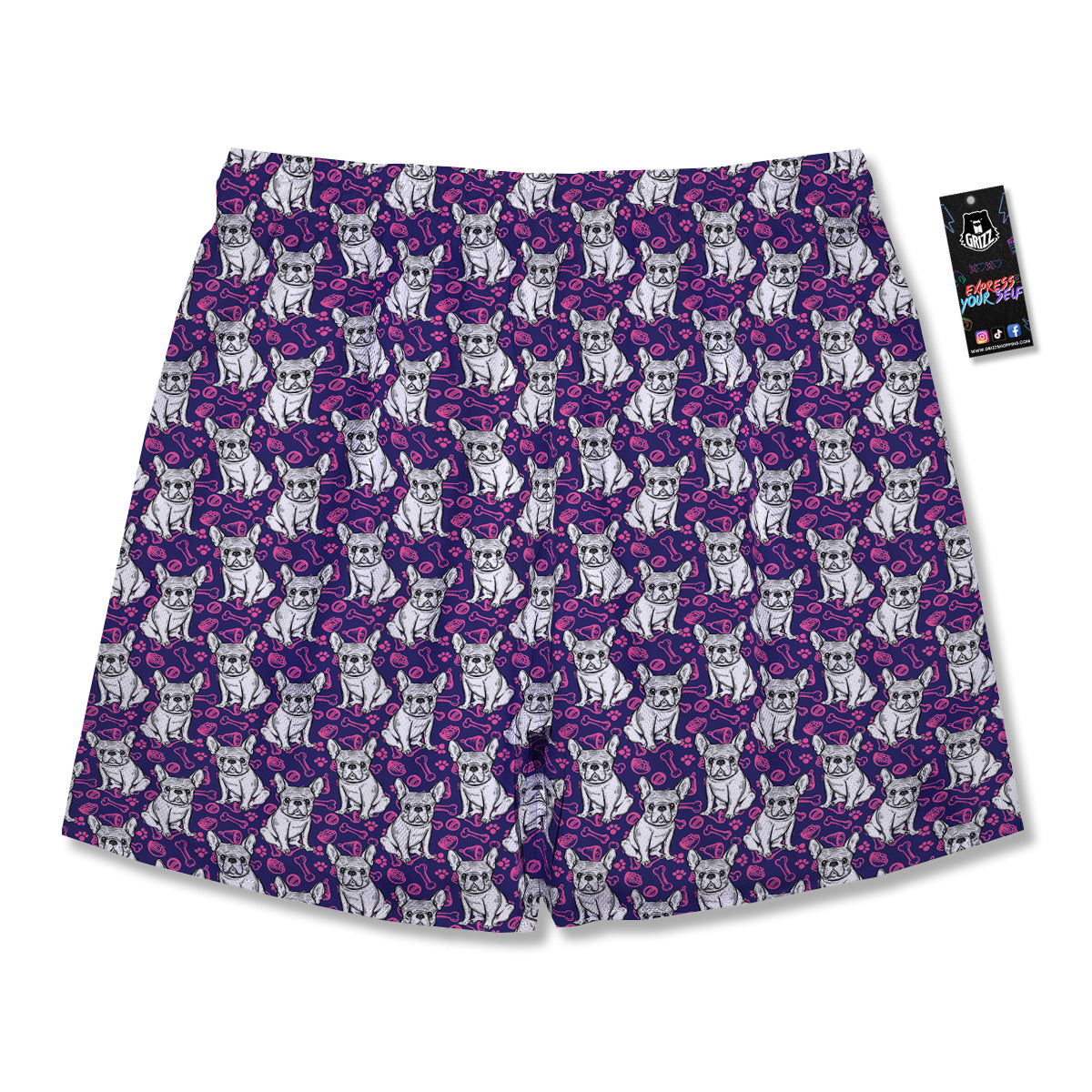 English Bulldog Cute Print Pattern Men's Running Shorts-grizzshop