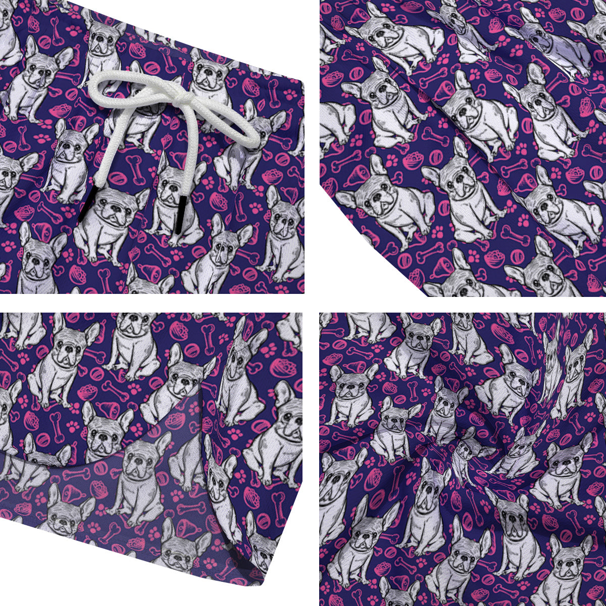 English Bulldog Cute Print Pattern Men's Running Shorts-grizzshop