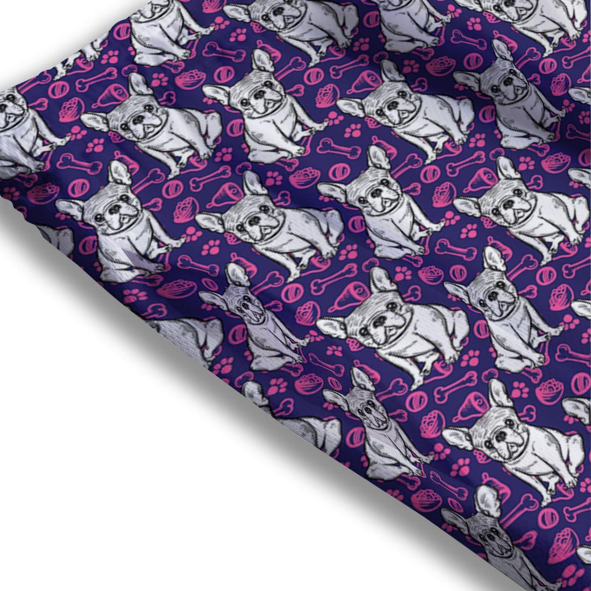 English Bulldog Cute Print Pattern Mesh Shorts