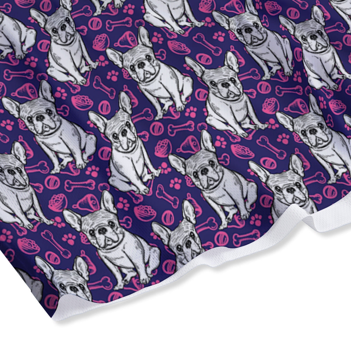 English Bulldog Cute Print Pattern Mesh Shorts