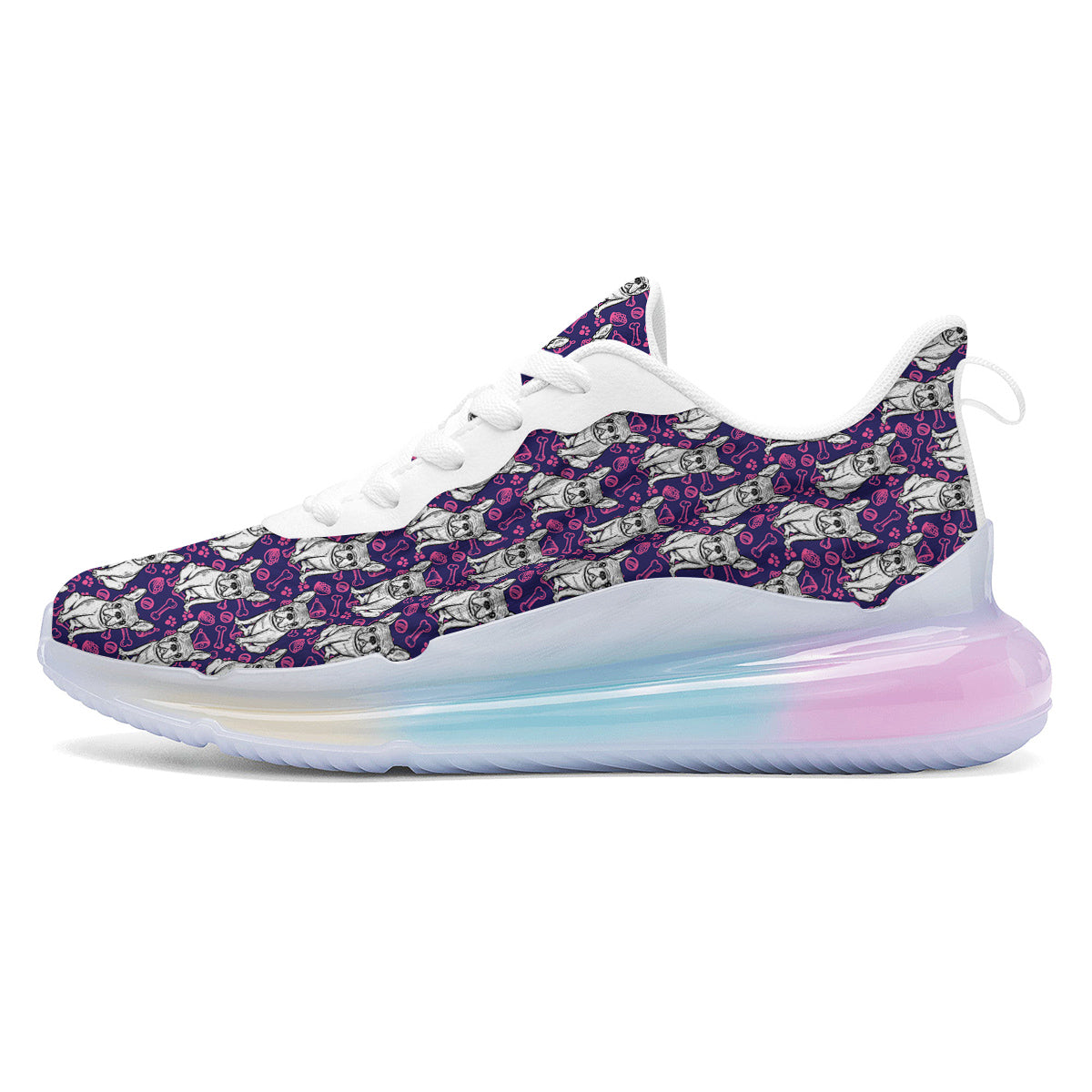 English Bulldog Cute Print Pattern Running Sneakers-grizzshop