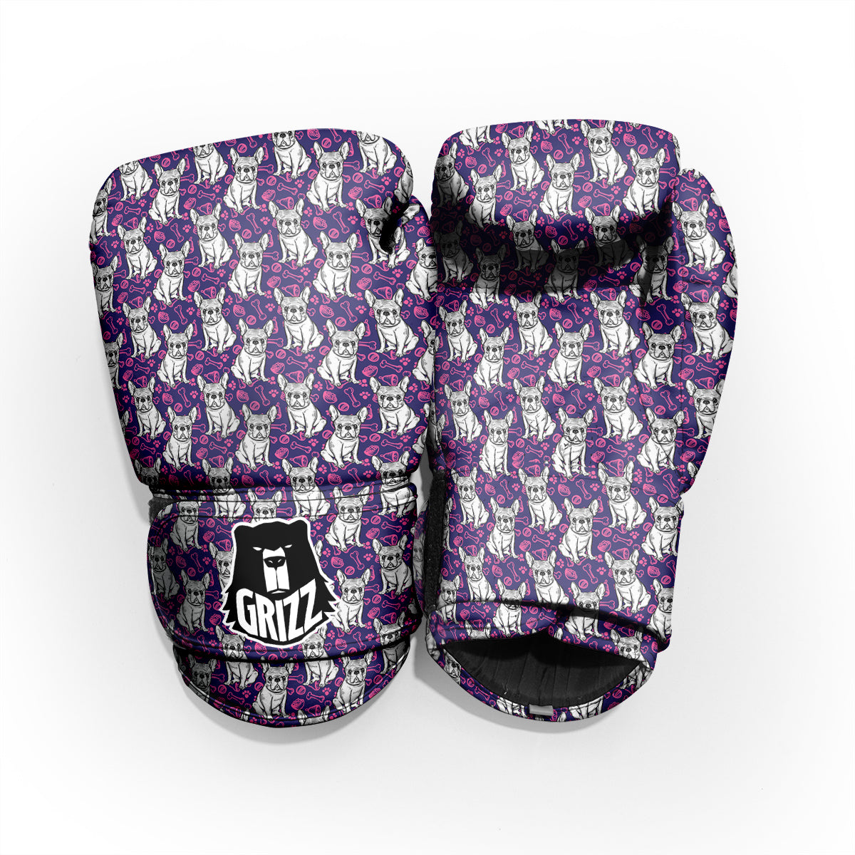 English Bulldog Cute Print Pattern Pro Boxing Glove