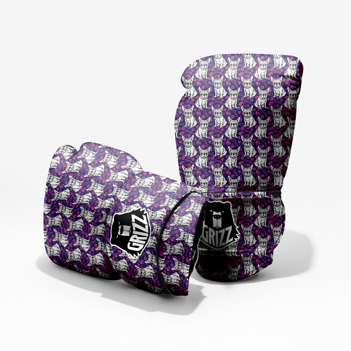 English Bulldog Cute Print Pattern Pro Boxing Glove