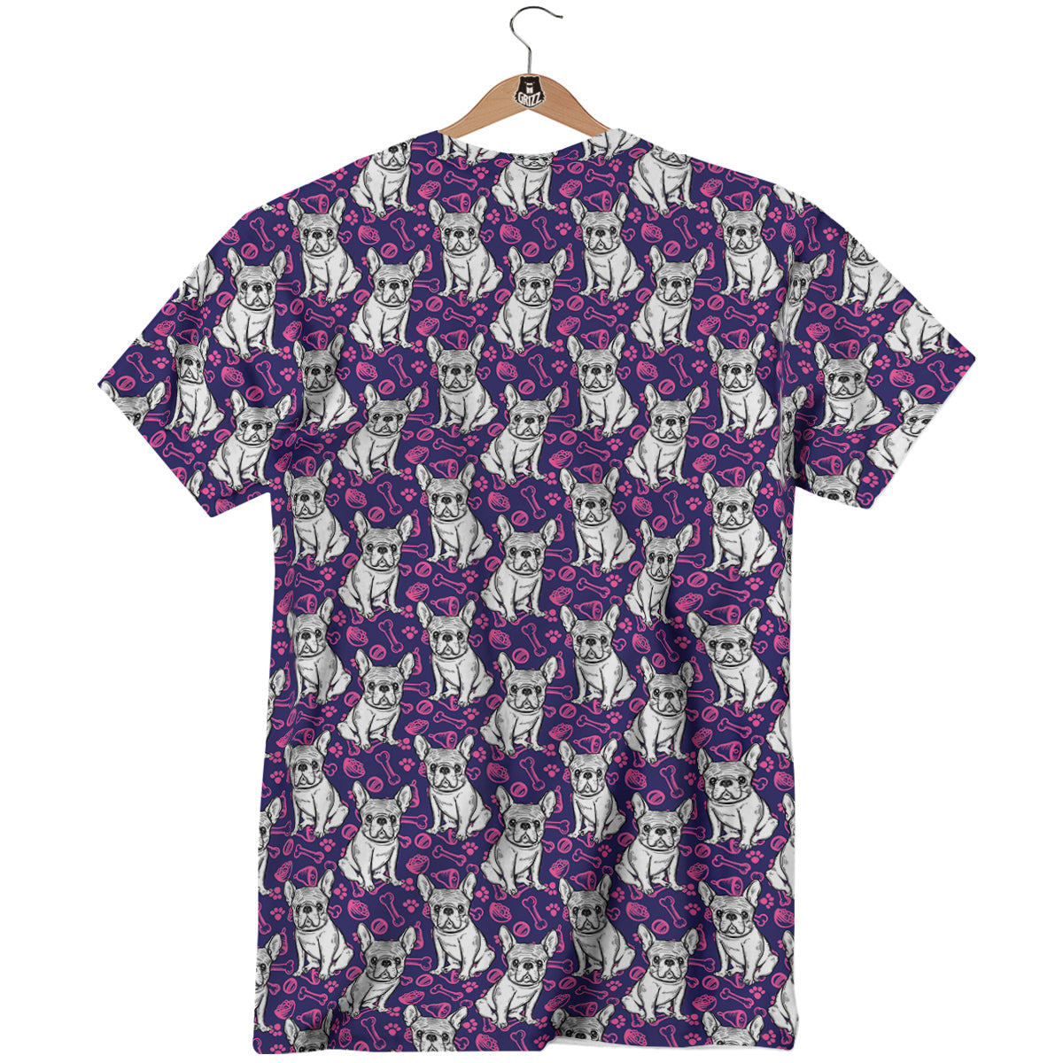 English Bulldog Cute Print Pattern T-Shirt-grizzshop