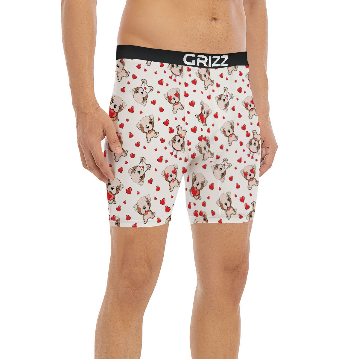 English Bulldog Lovely Print Pattern Boxer Briefs-grizzshop