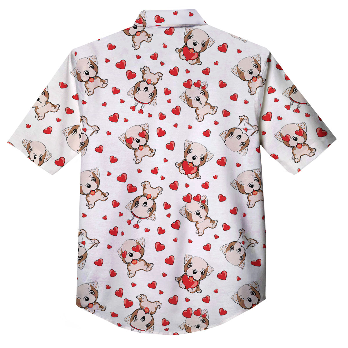 English Bulldog Lovely Print Pattern Button Up Shirt-grizzshop