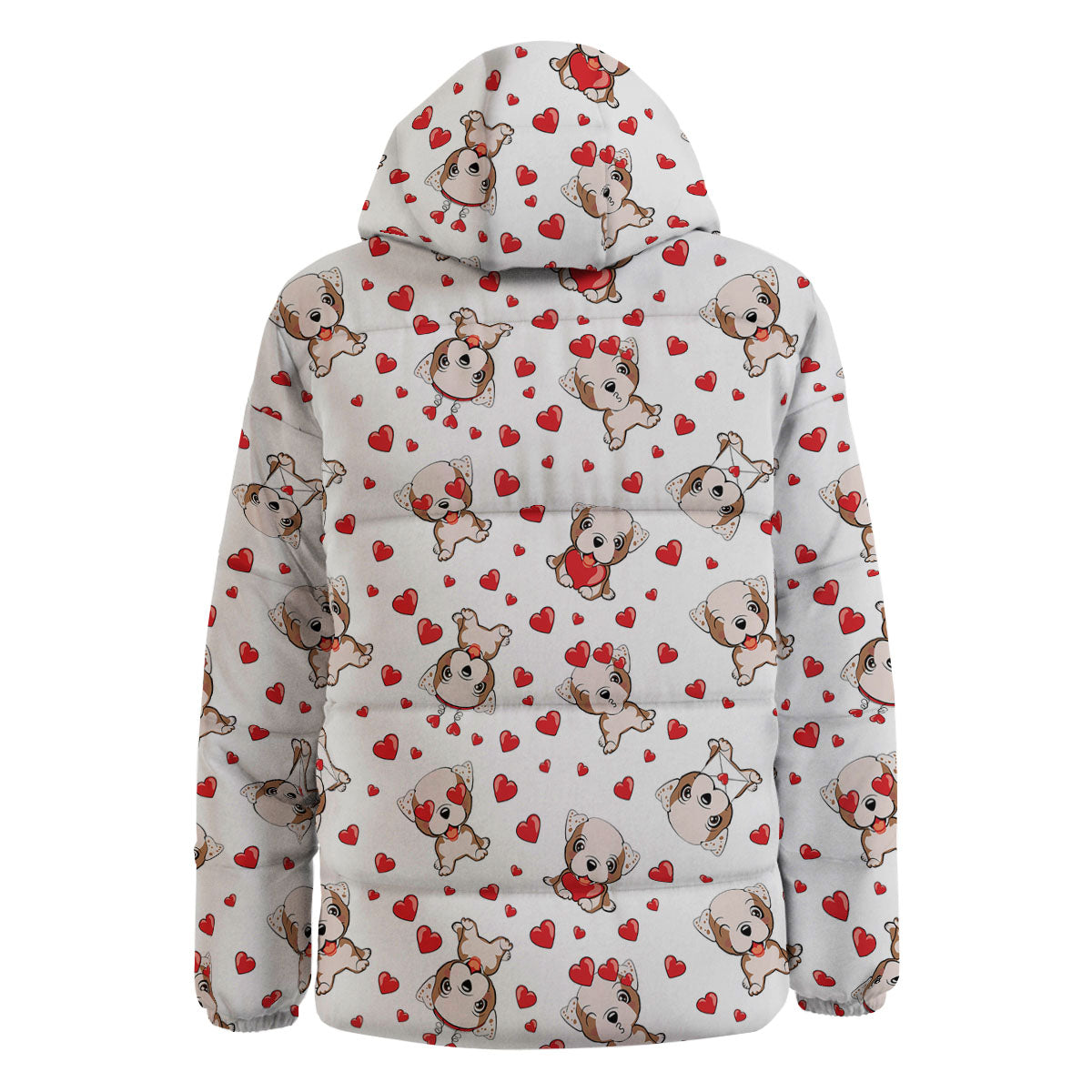 English Bulldog Lovely Print Pattern Down Jacket-grizzshop