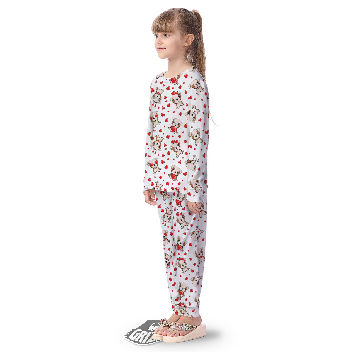 English Bulldog Lovely Print Pattern Kid's Pajamas-grizzshop